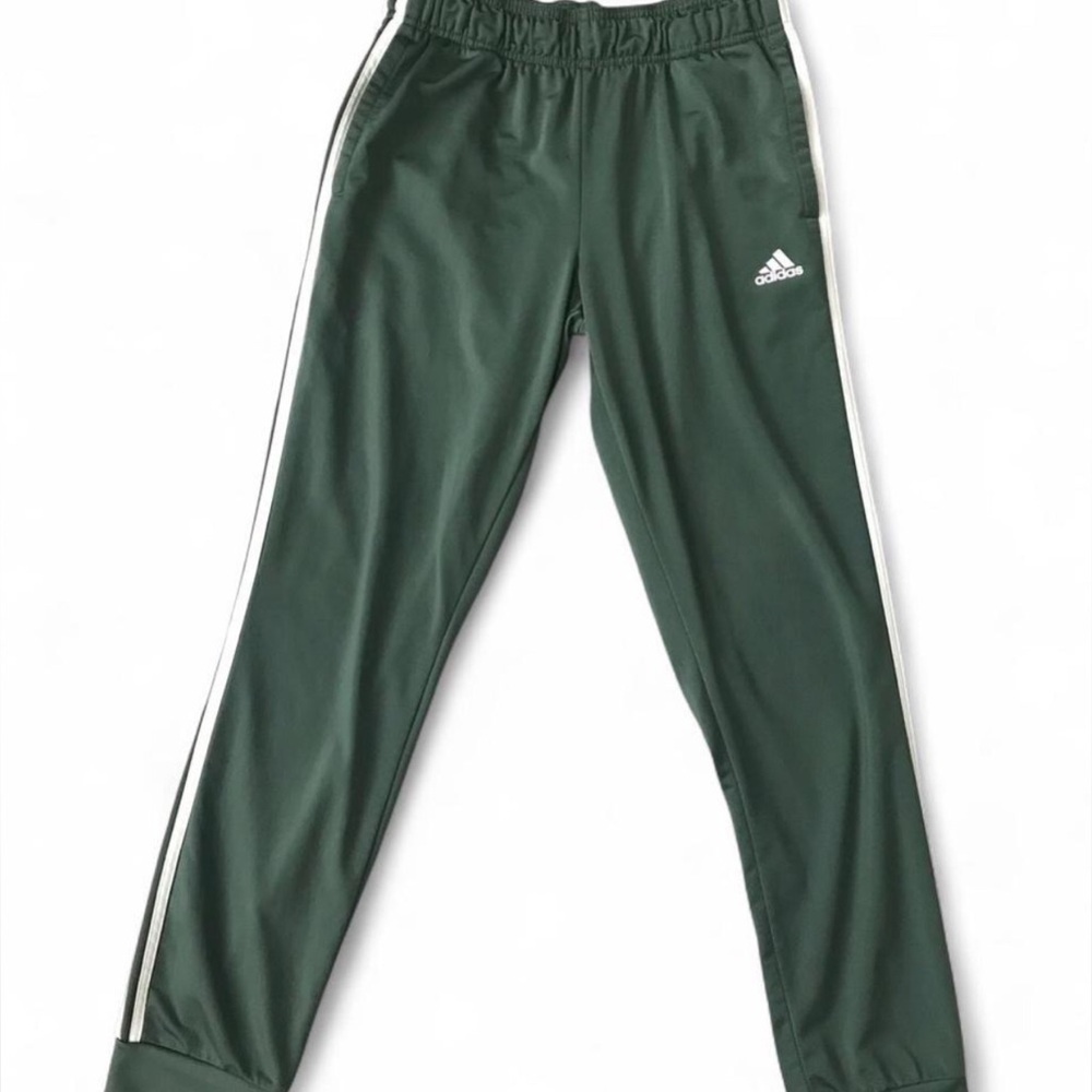 Adidas 3-Stripe Joggers Track Pants | Dark Green | Men’s Size Large